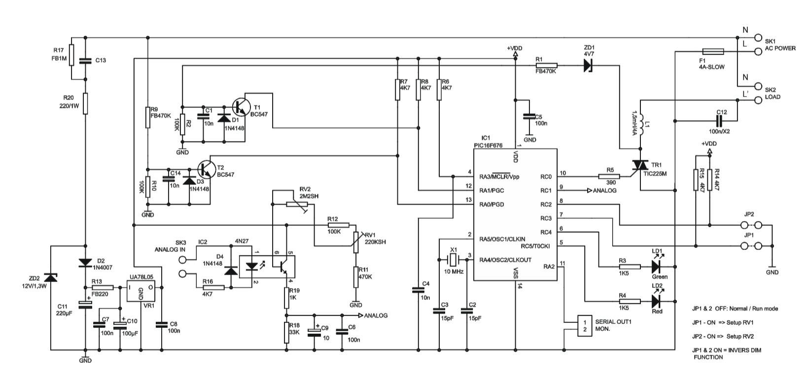 suche 230V Dimmer (Kaufteil) mit Interface für µC ...