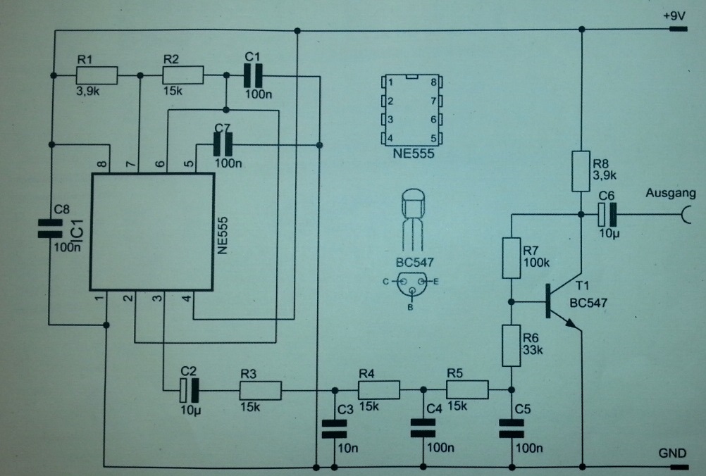 Sinusgenerator mit NE555 Schaltung - Mikrocontroller.net