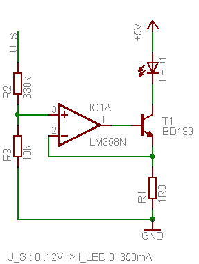 Konstantstromquelle Mit Opamp Und Fet Mikrocontroller Net