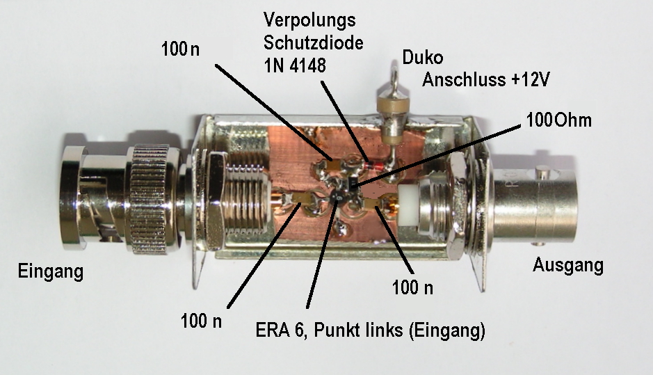 Vorverstärker für 100 MHz Zähler