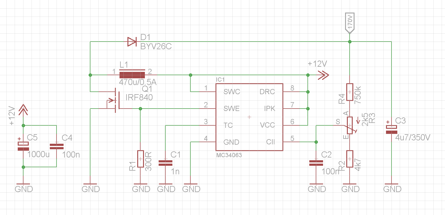 Nixie Netzteil mit Schaltregler - Mikrocontroller.net