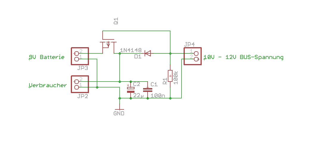 S] Selbstleitender MOSFET zur Schaltung von zwei Spannungen 