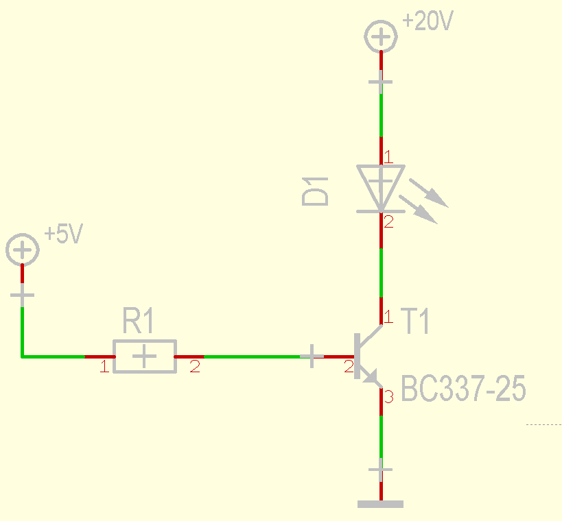 Problem beim Schalten von LEDs mittels Transistor