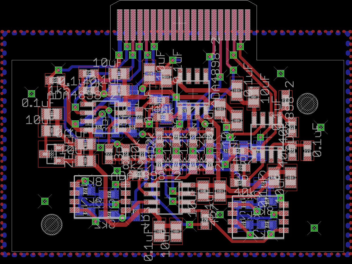 Layout fertig. Schaltplan einfach, Layout wirrwar ...
