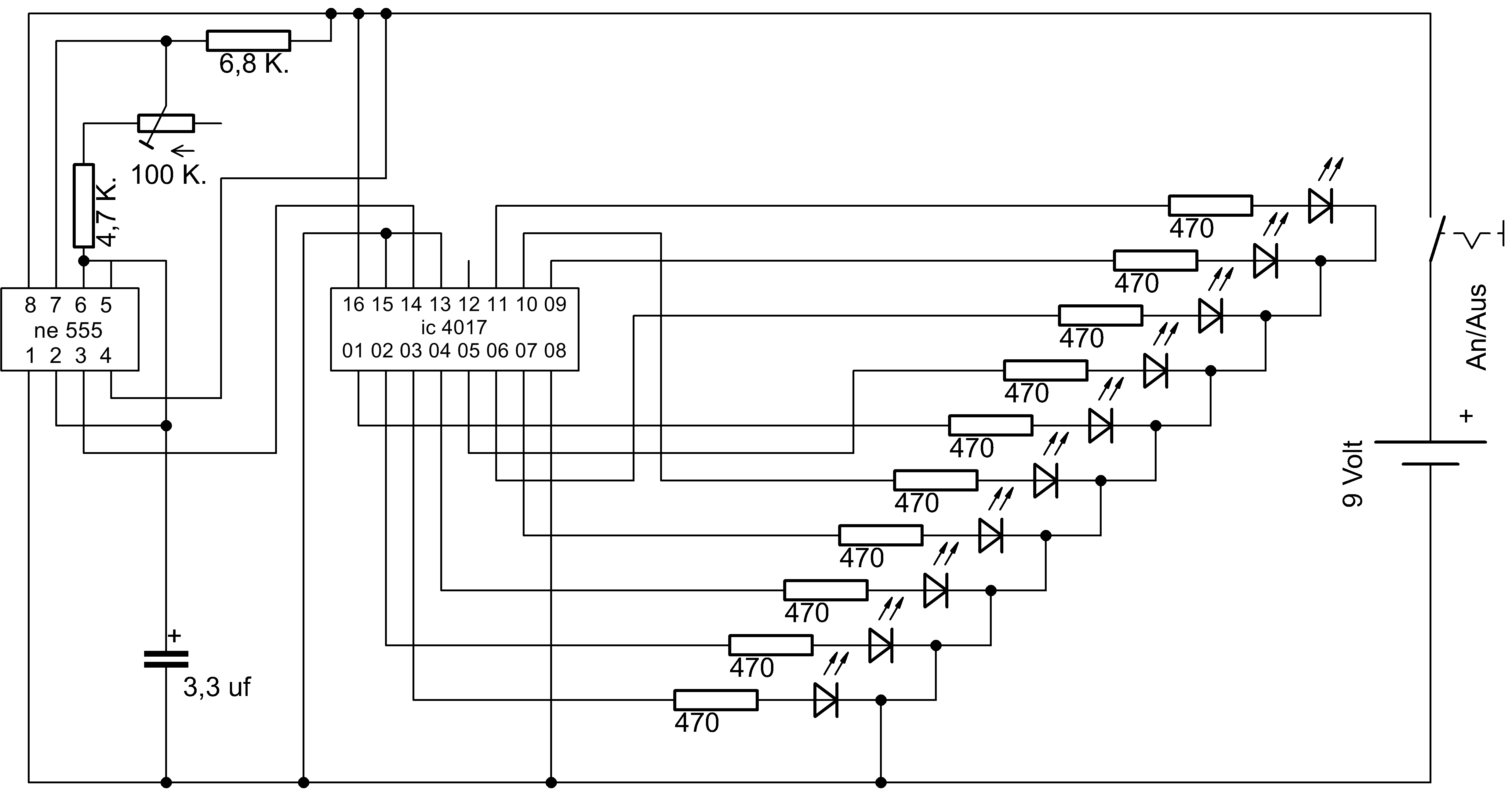 Lauflichtschaltung mit High Power Led´s?