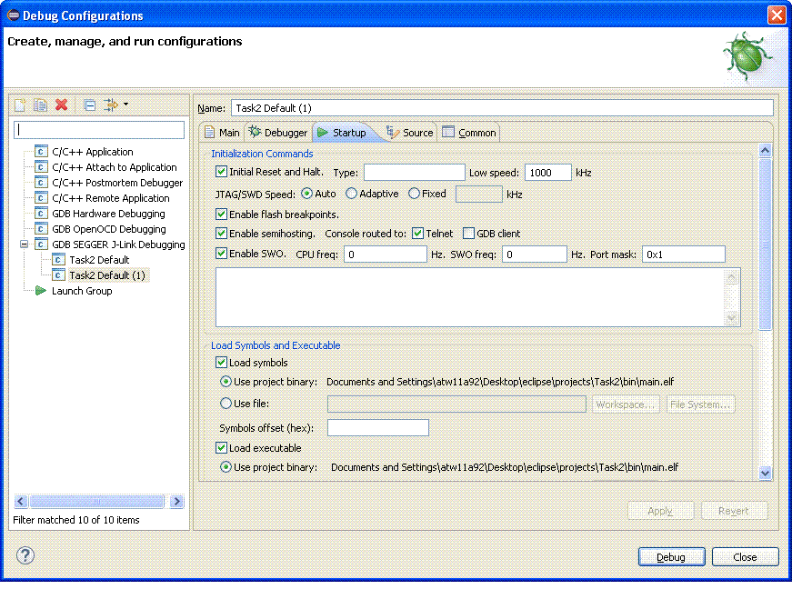 Problem eclipse segger jlink mikrocontroller