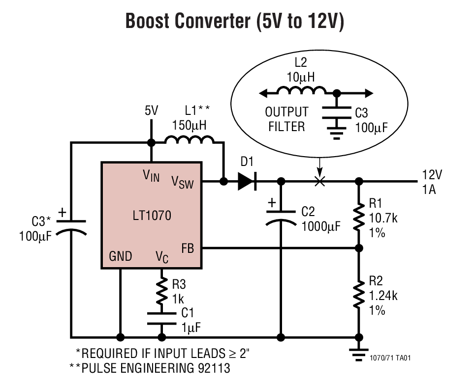 Step-up (Aufwärstwandler) 5V, 3A -> 12V 