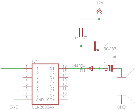 ULN2003 und Lautsprecher über R und C - Mikrocontroller.net