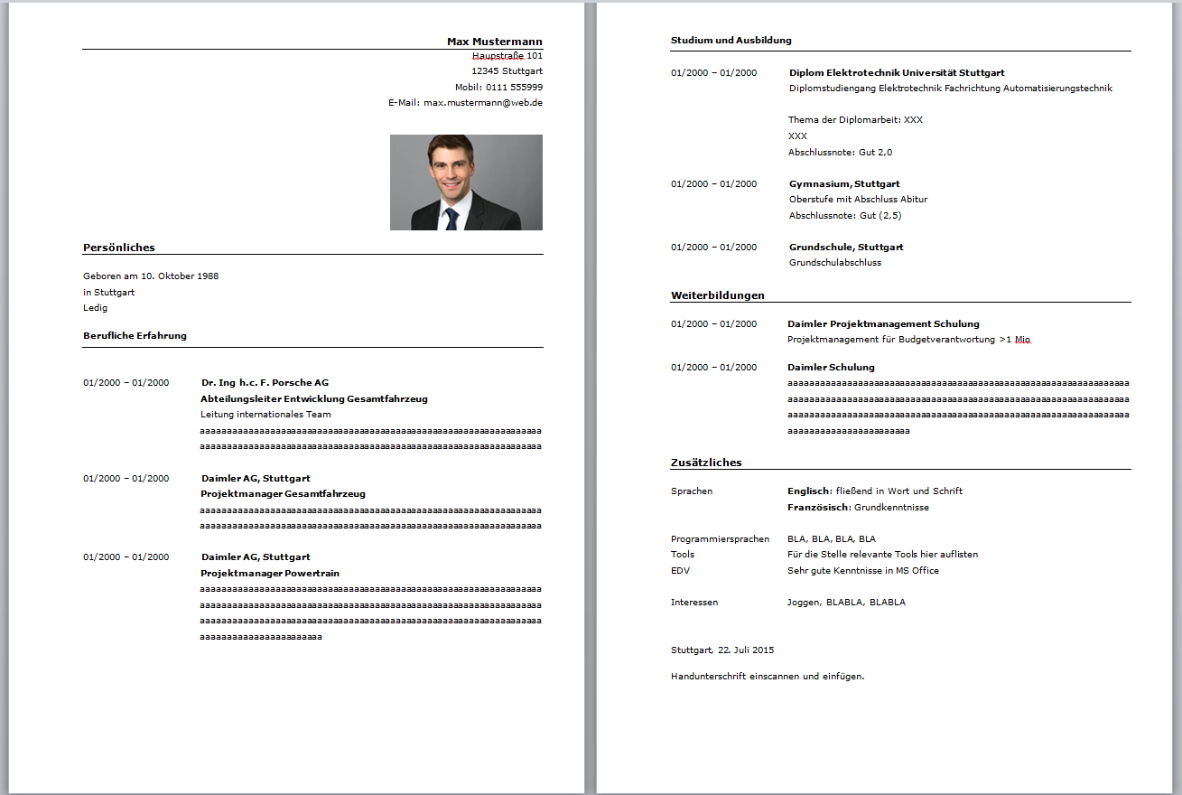 Google resume docs