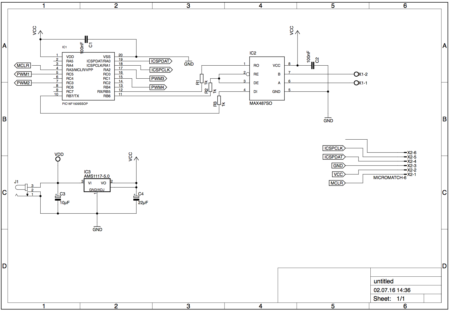 EAGLE ERC: OUTPUT- und SUPPLY-Pins gemischt an Netz VCC (sup