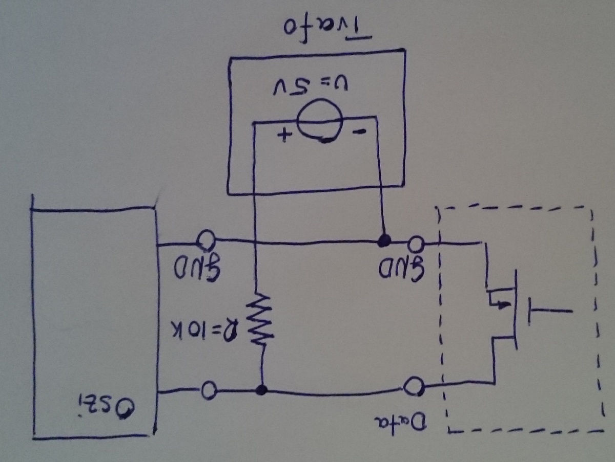 OpenCollector-Ausgang ohne PullUp/PullDown-Widerstände
