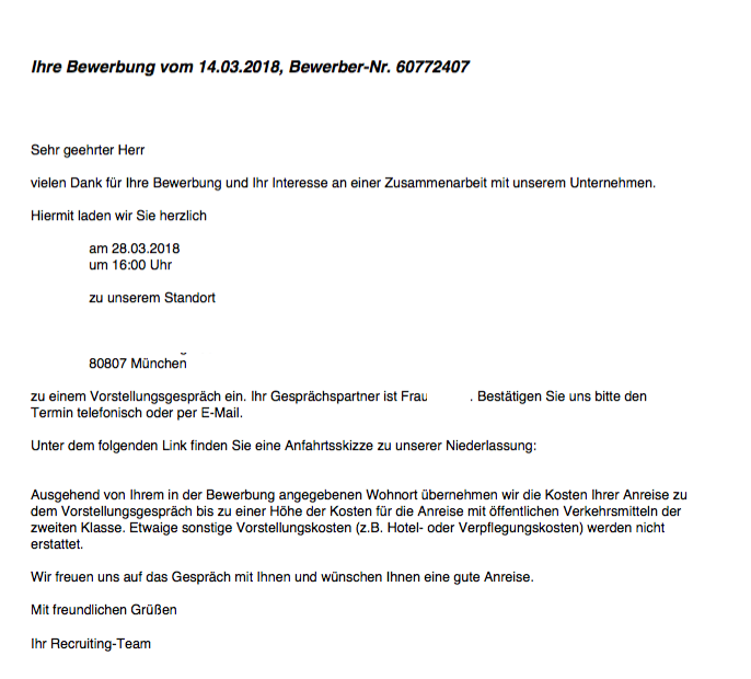 Zum Vorstellungsgespräch Eingeladen Keine War Da