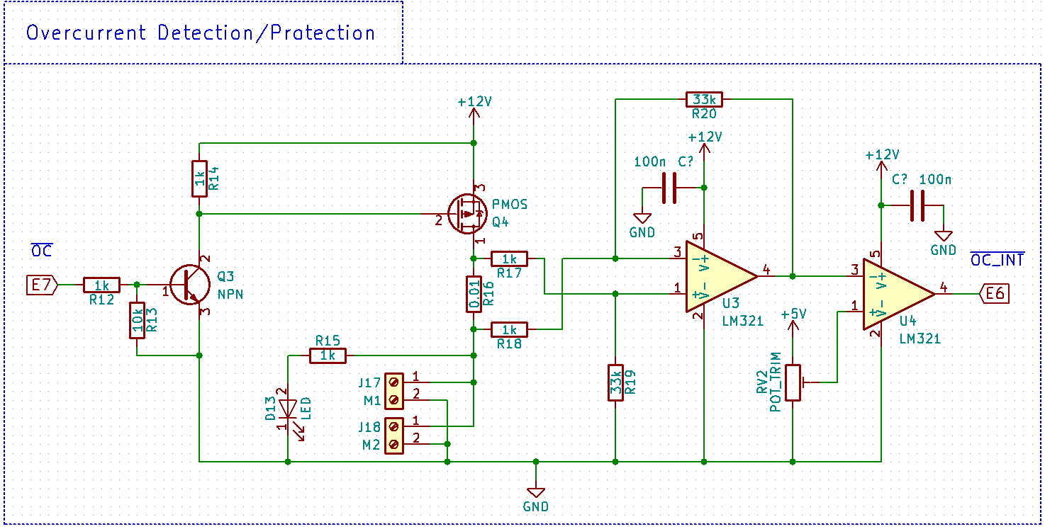 Overcurrent Protection Circuit Op Amp Input CommonMode Voltage