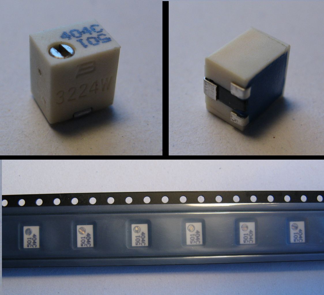 [V] 100x SMD Potentiometer Bourns 3224W, 500 Ohm