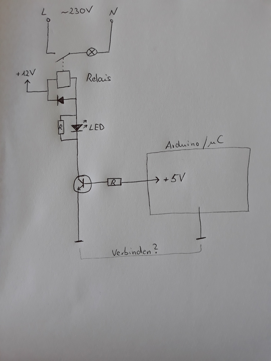 Transistor als Schalter mit zwei spannungsquellen