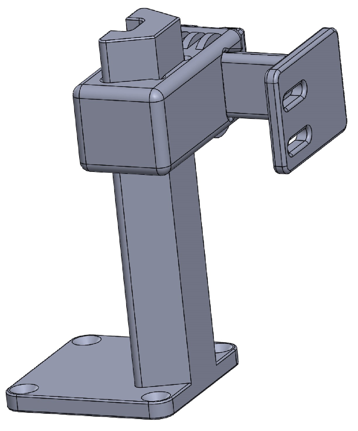 Halterung mit 2 verstellbaren Axen (CAD Design) 