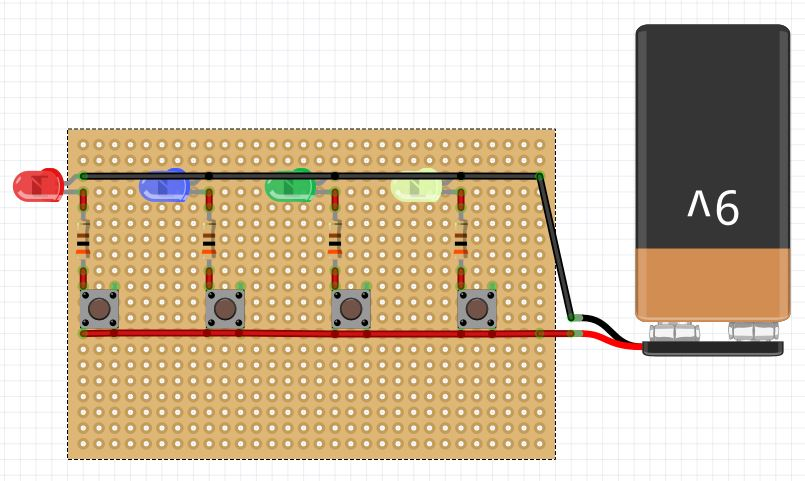 LED Lauf-/Blinklicht in DIY Spielzeug 