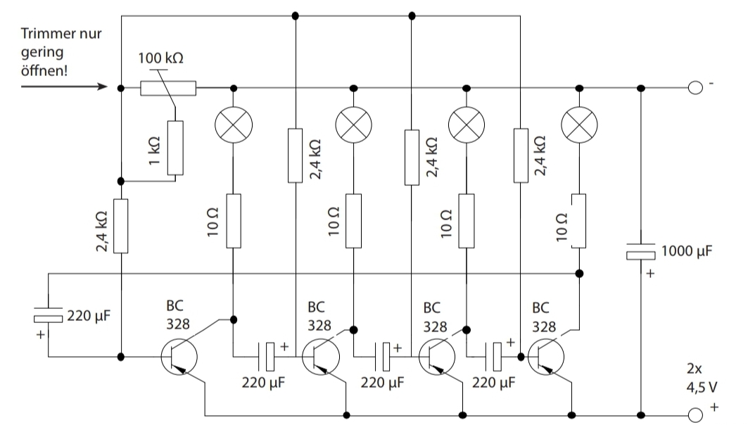 LED Lauf-/Blinklicht in DIY Spielzeug 