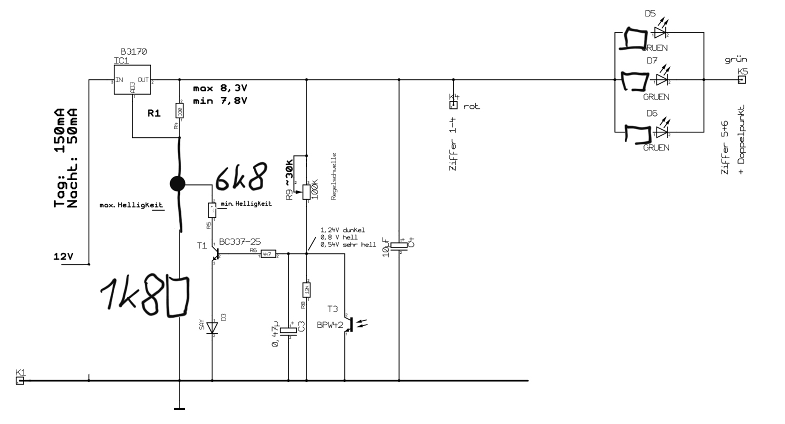 LED 5MM 12V RT: LED, 5 mm, bedrahtet, 12 V, rot, 30 mcd, 60° bei reichelt  elektronik