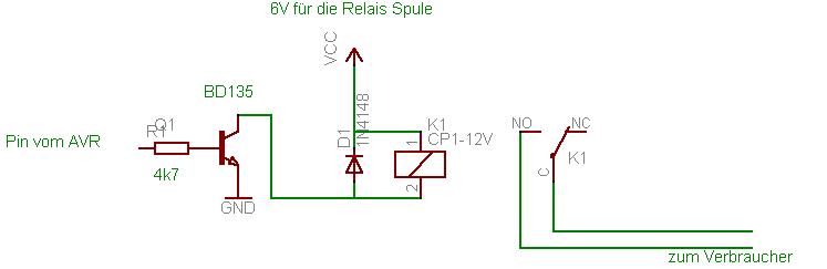 Relais Steuerung mit ATMega8 - Mikrocontroller.net