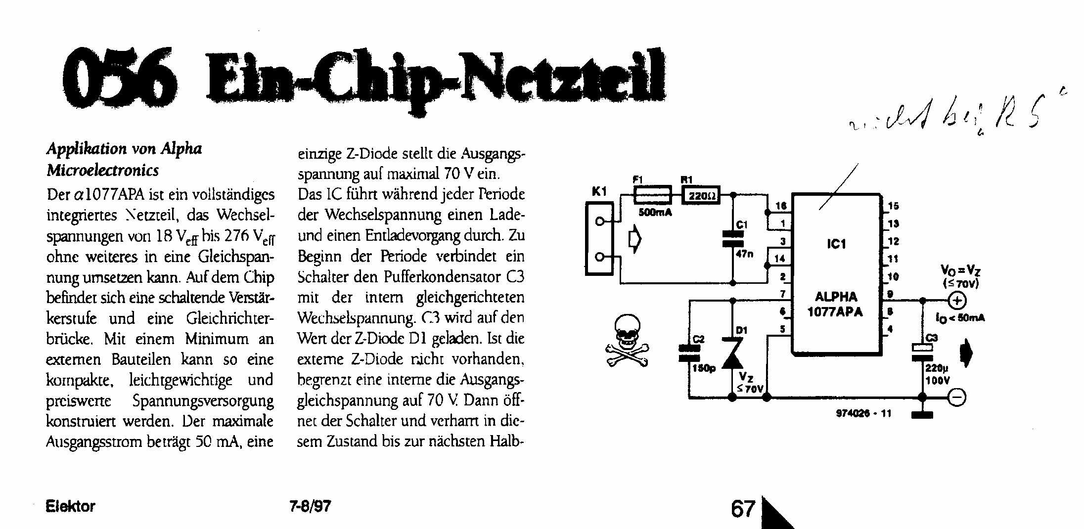 Netzteil Ohne Trafo Schaltplan