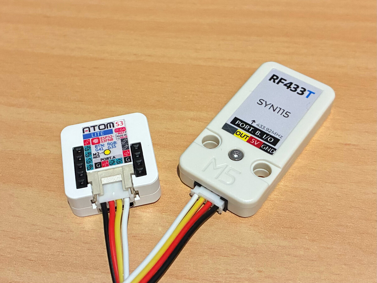 AtomS3 Lite und Unit RF433T